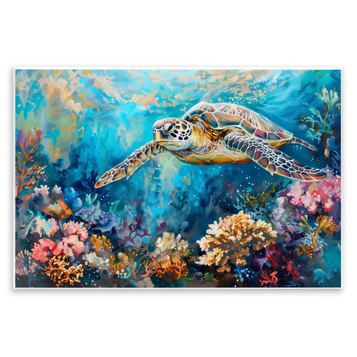 Stupell Industries Turtle's Underwater World Wall Plaque Art, design by LSR Design Studio