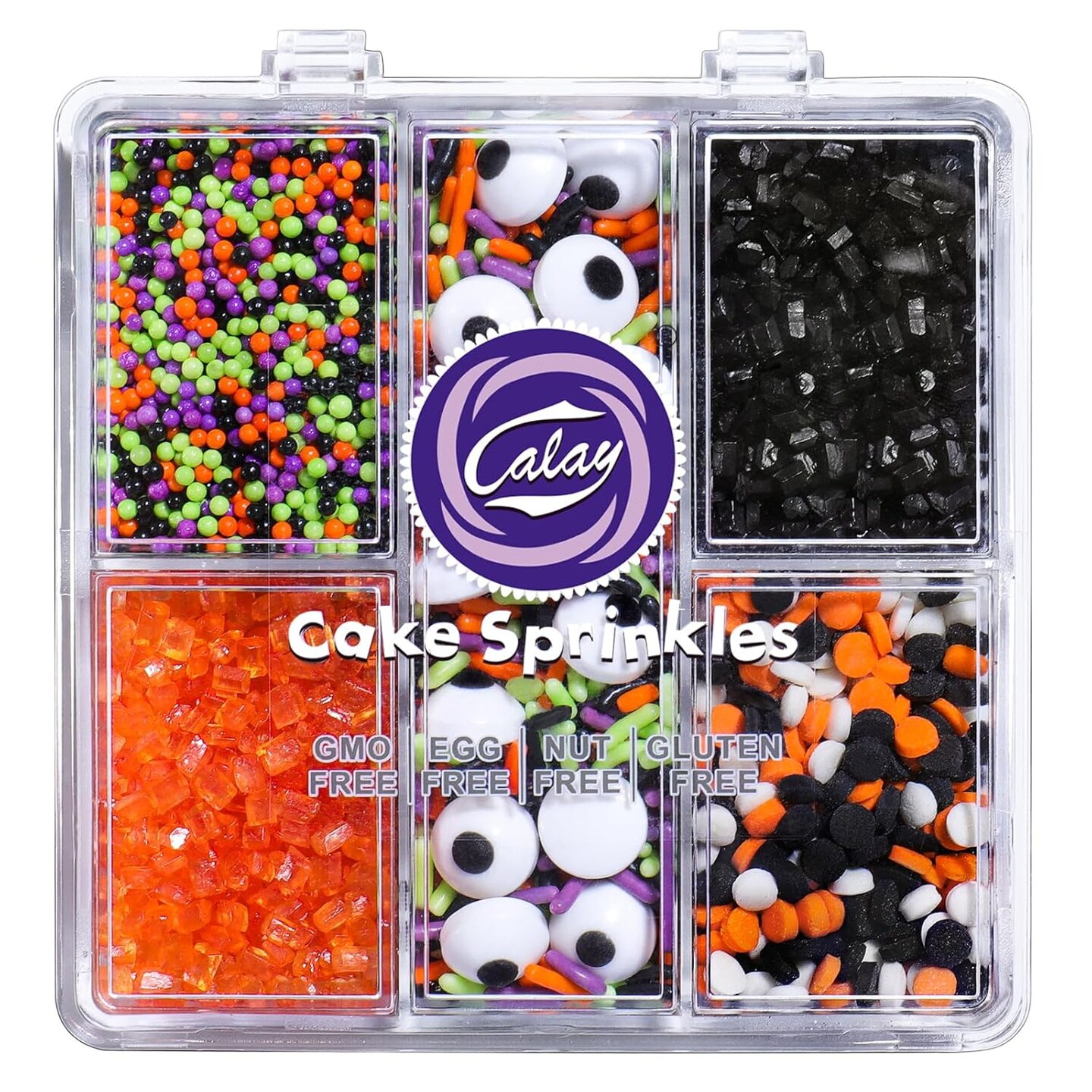 5oZ Fall Eyeball Sprinkles for Cake Decorating (Harvest meets Halloween Color Blend)
