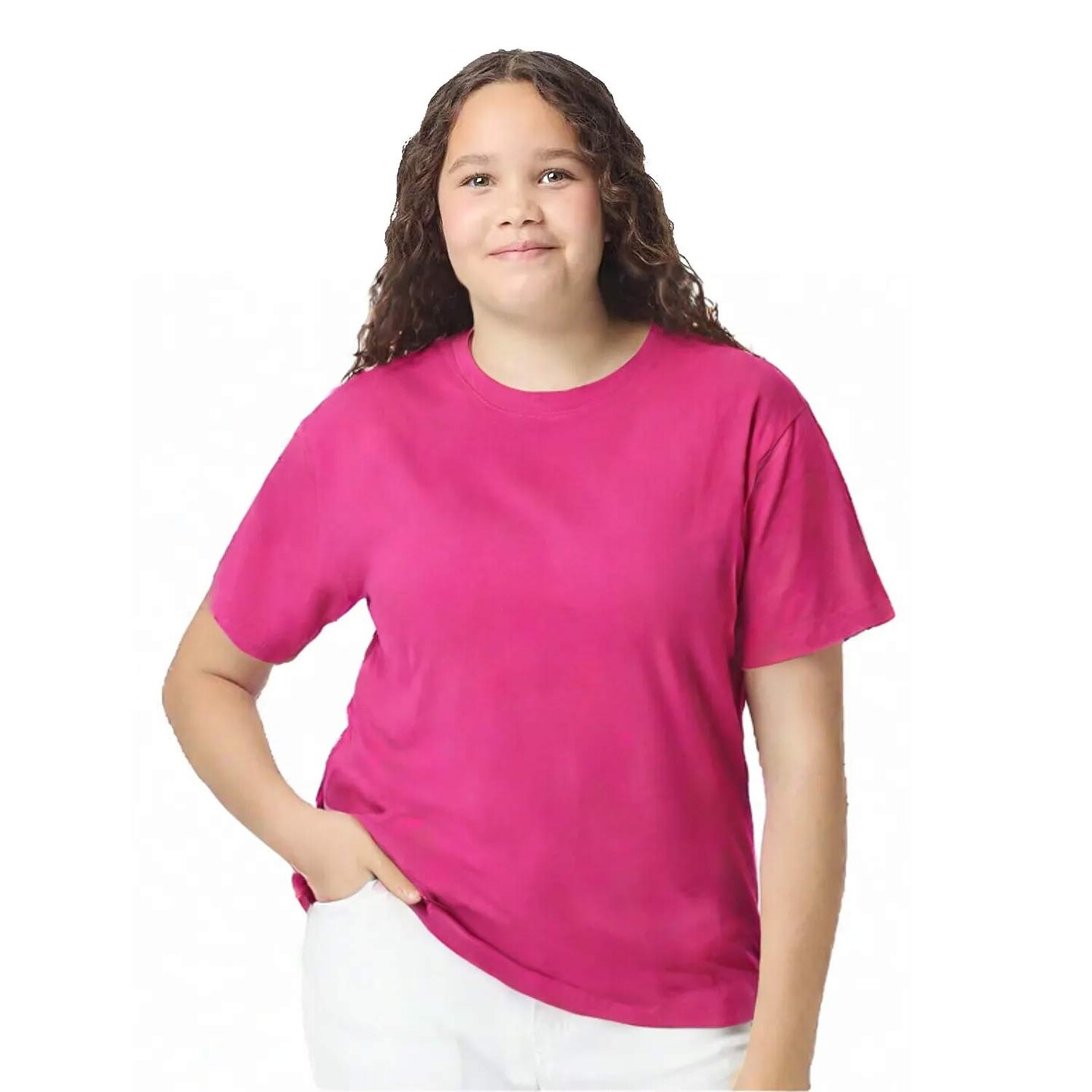 Youth Short Sleeve Heavy Cotton Crewneck T-Shirt for Durable, Breathable & Everyday Wear
