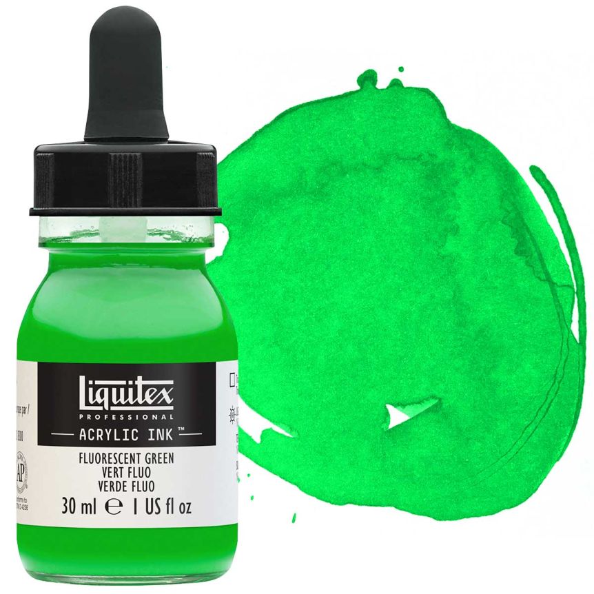 Liquitex Professional Acrylic Ink 30ml Bottle Fluorescent Green