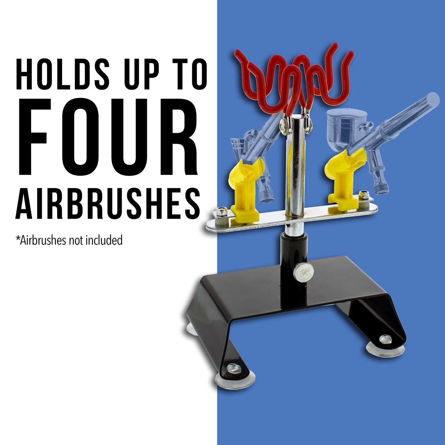 4-Airbrush Holder Station - Swivel &#x26; Tilt Tabletop - Airbrush Accessories &#x26; Supplies for Garage or Workspace