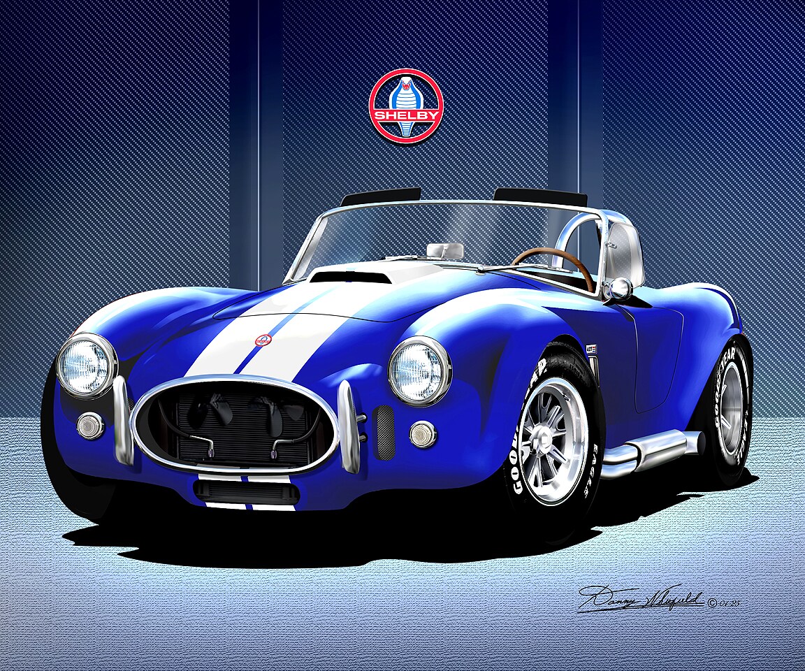 thumbnail image 2 of 1965 Ford AC Shelby 427 Cobra Vintage Car Poster – 24x36 High Res, 9mil Paper 2 of 6