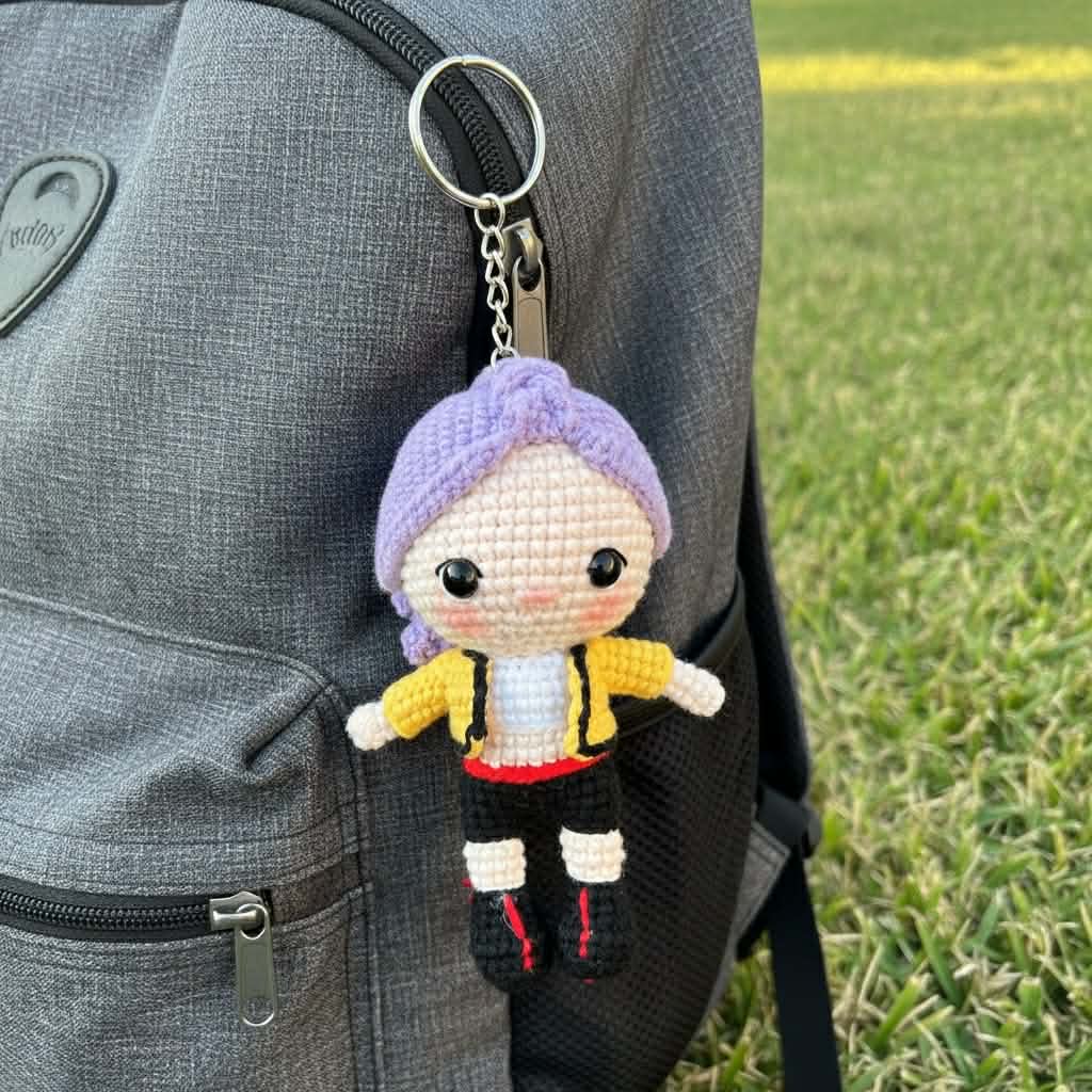 Crochet Huntrix Plush Keychain | MakerPlace by Michaels