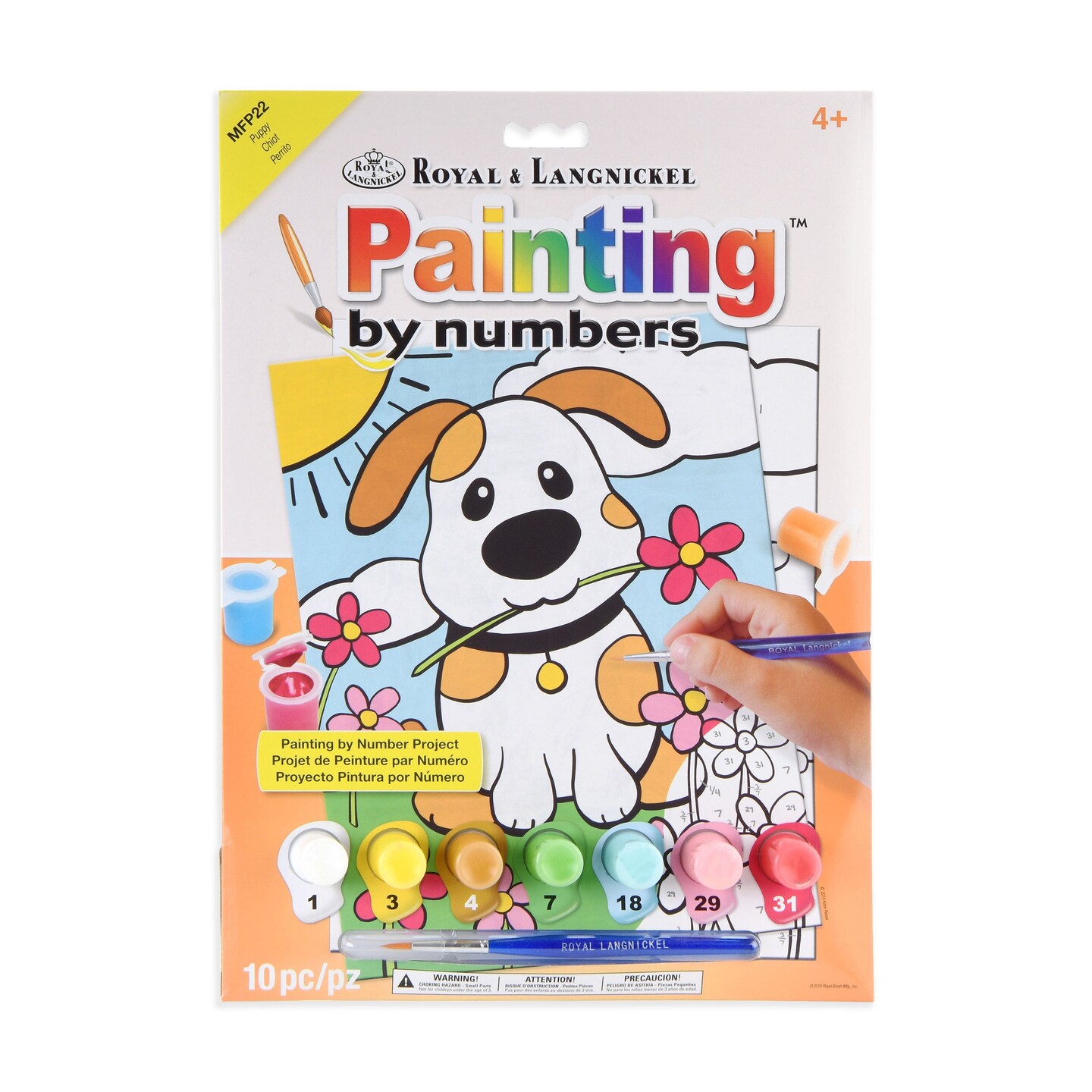 MFP22 | Painting by numbers™ Children's 10pc 8.75" x 11.75" Puppy Painting Project
