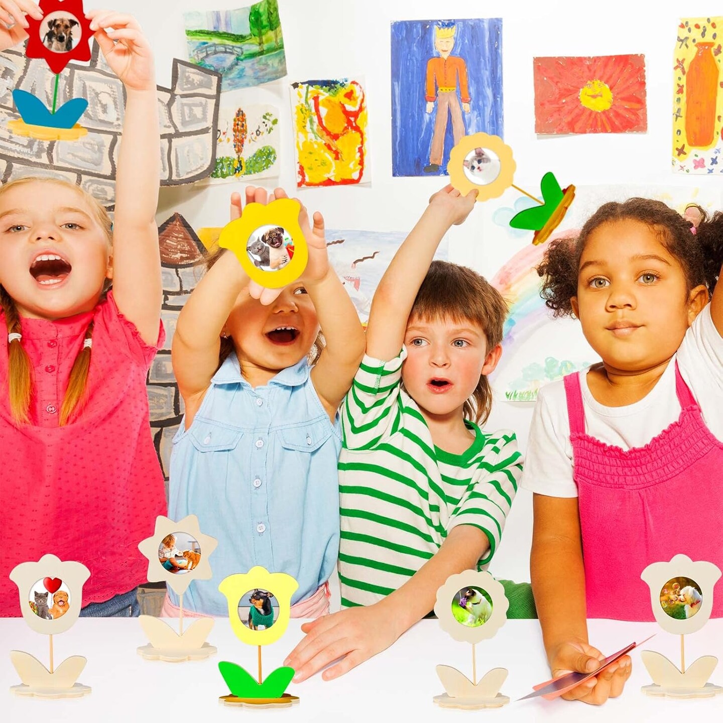 12 Pcs Mothers Day Crafts Flower Picture Frames