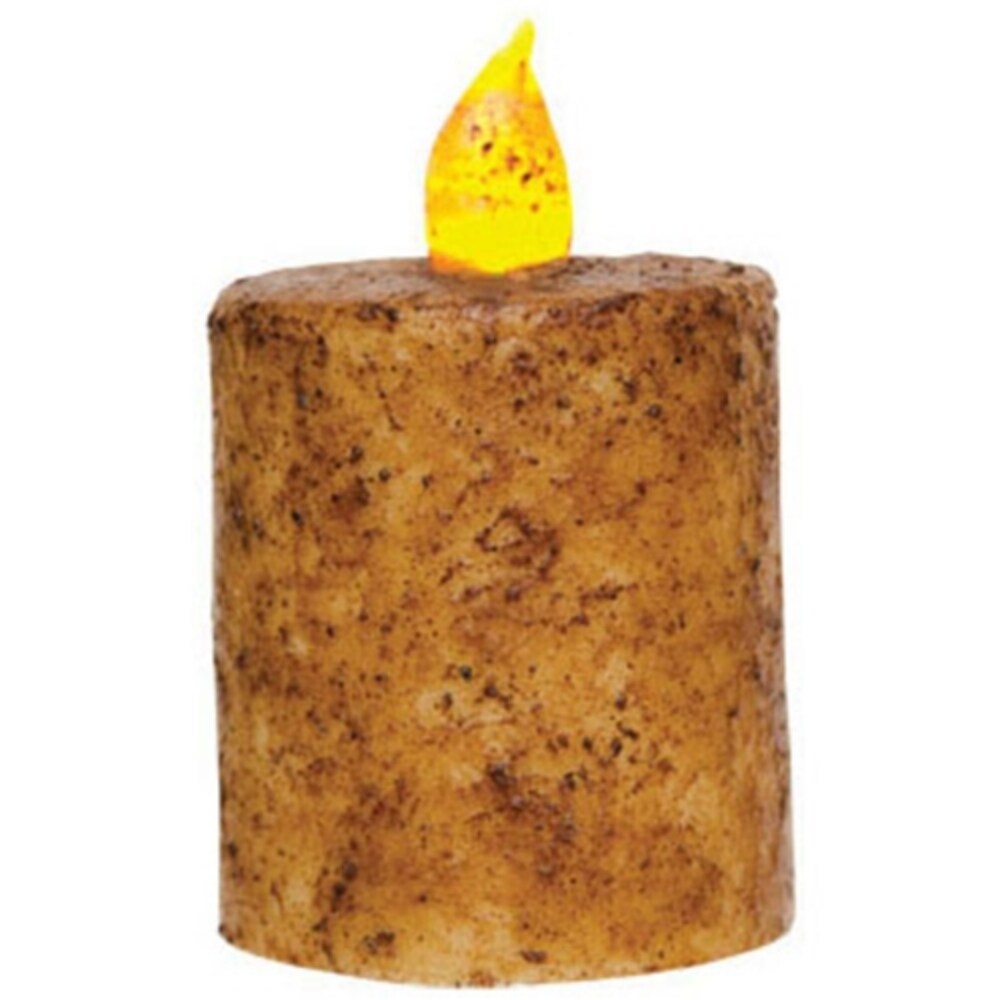 LED Ivory Timer Pillar Candle Battery Powered 6-Hour Timer with Plastic Flame Tip and Wax Coating