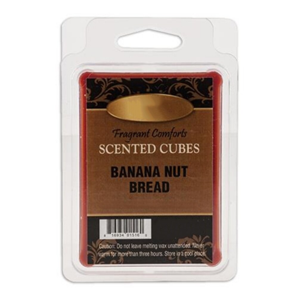 Banana Nut Bread Scent Cubes 2oz with Walnuts Nutmeg Cinnamon Aroma 6 Pack