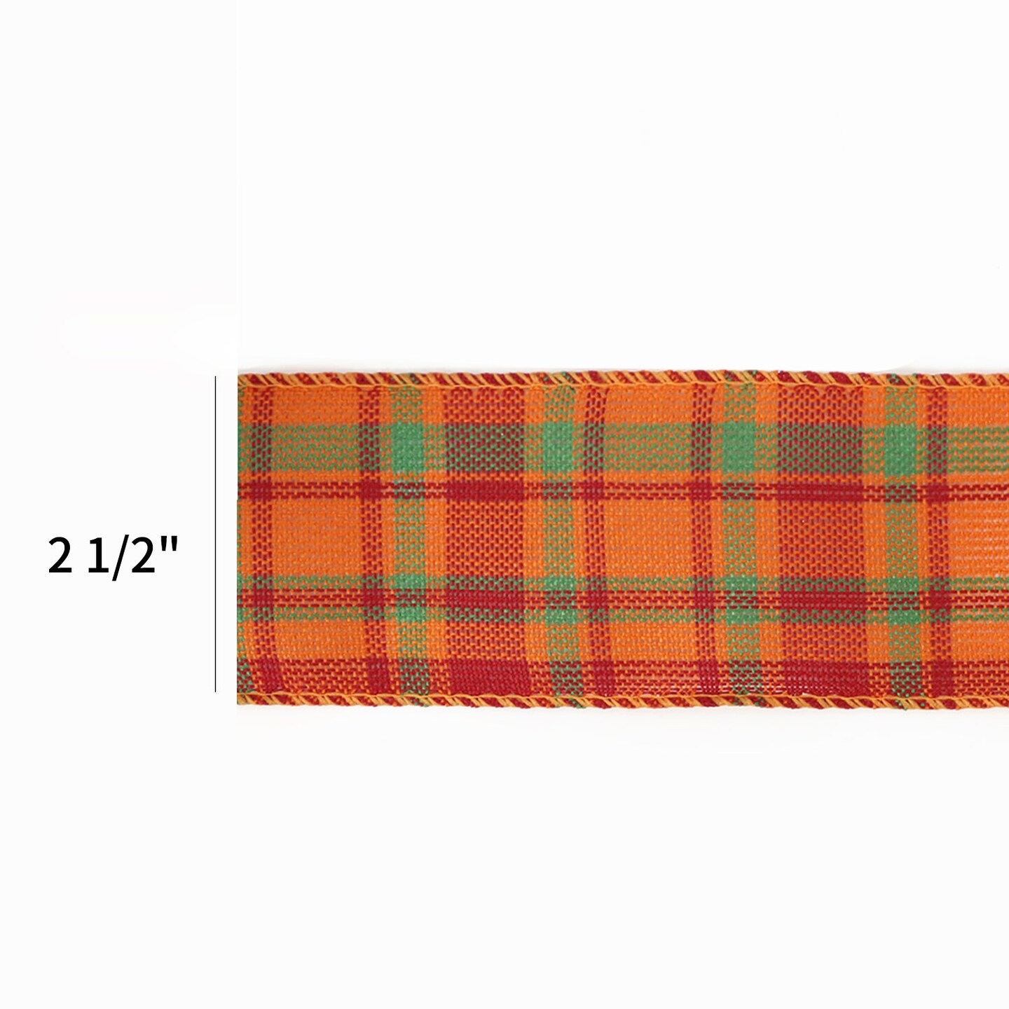 LaRibbons 2 1/2&#x22; Wired Ribbon | &#x22;Harvest Plaid&#x22; Rust/Multi | 10 Yard Roll