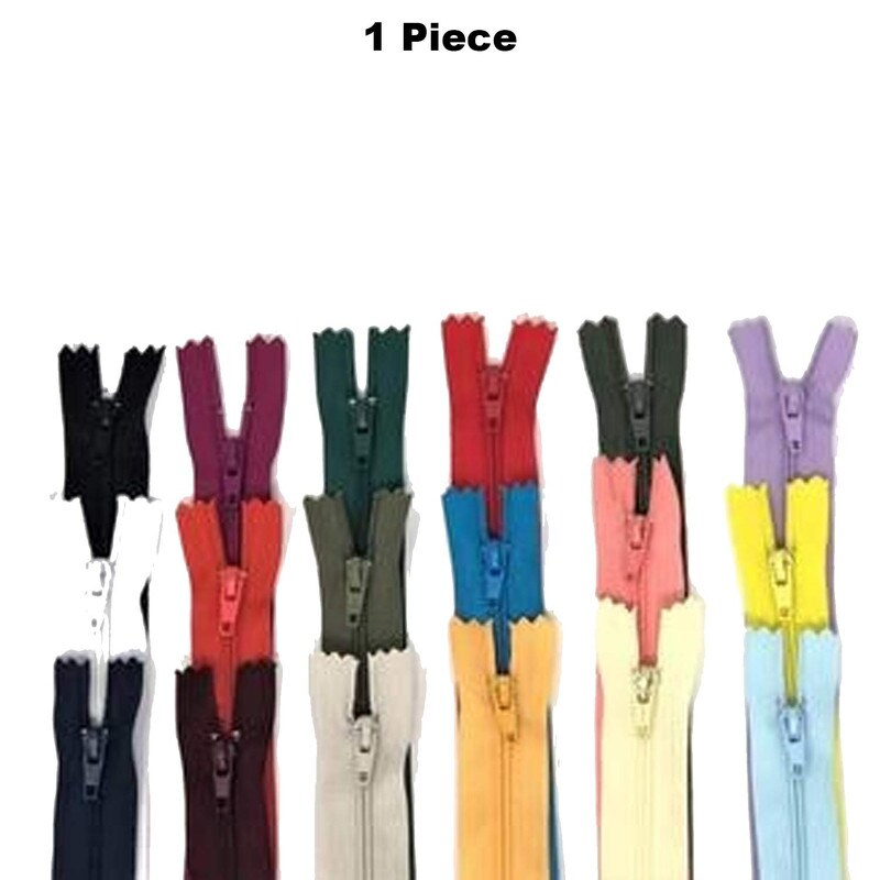 Zippers Closed Bottom 18 Inches Assorted Colors