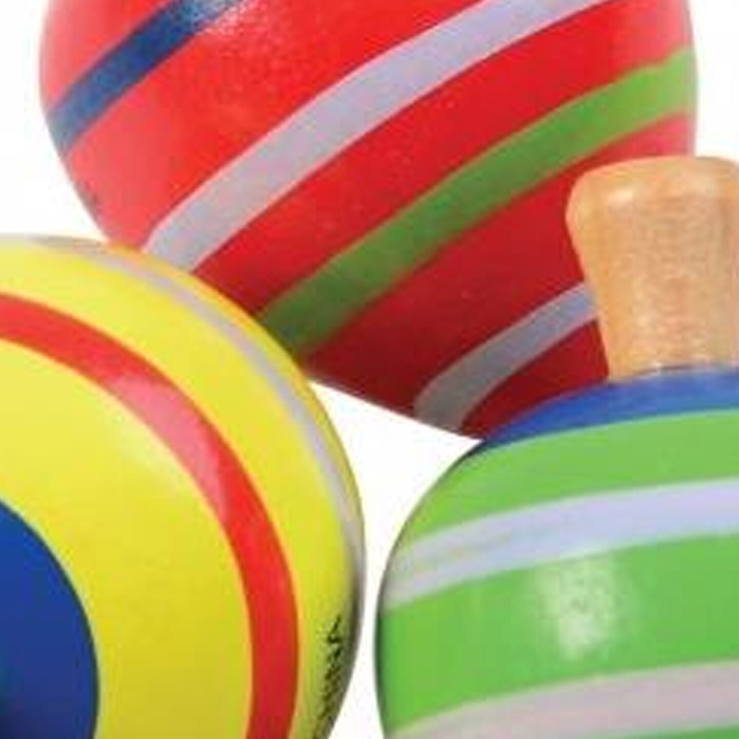 Painted Wood Spin Top S 6 PC include 6 units