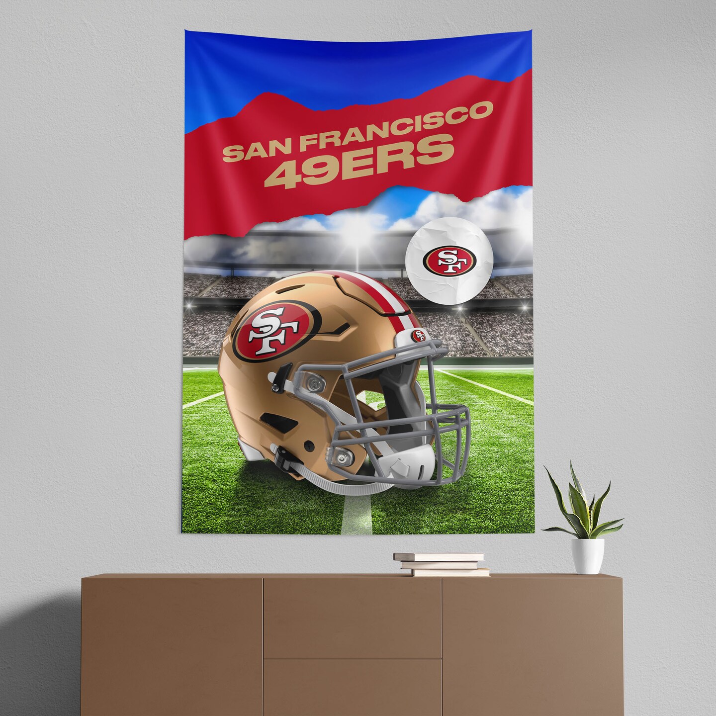 San Francisco 49ers NFL Midfield Wall Hanging Tapestry 40 x 57 inches