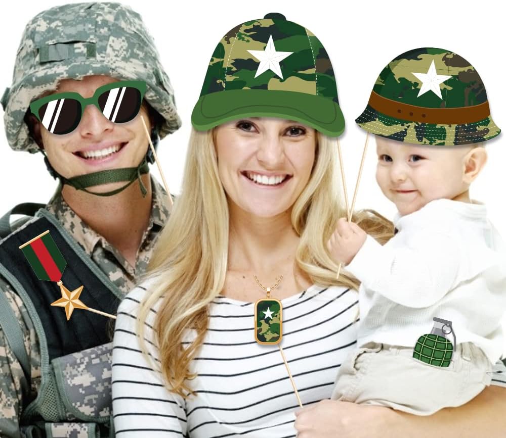 25pcs Soldier Themed Photo Booth Props