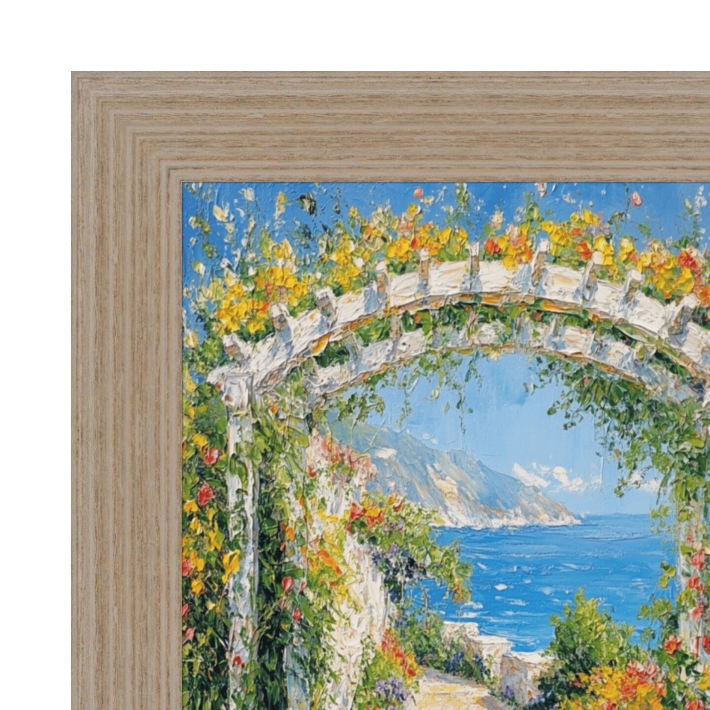 Wide Rustic Light White Grain Wood Picture Frame 13x19 frame
