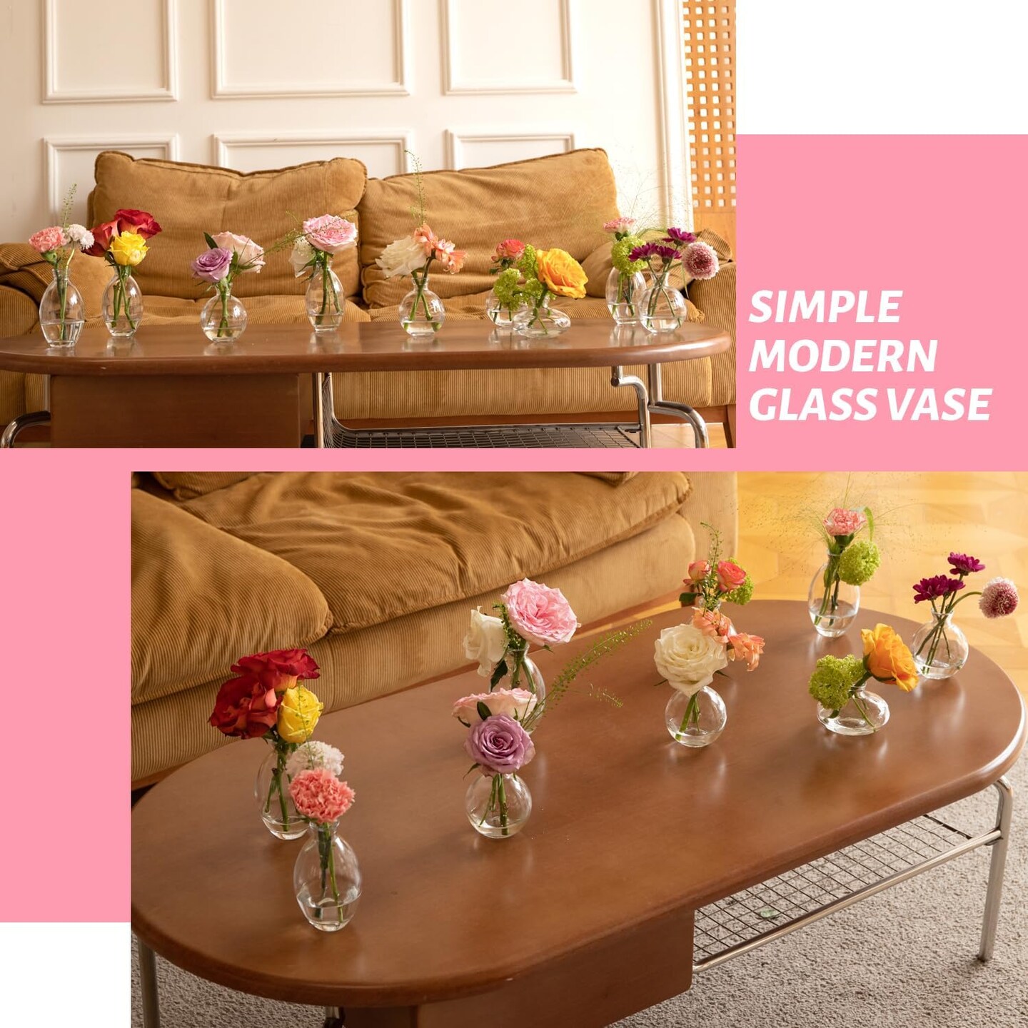 28 Clear Bud Vases in Bulk, Glass Small Bud Vase for Centerpieces, Mini Bud Vase Set for Flowers, Vintage Vases for Rustic Wedding Decorations, Table Decor Flower Bedroom Party Home Decor 17.13"L x 13.58"W x 7.87"H