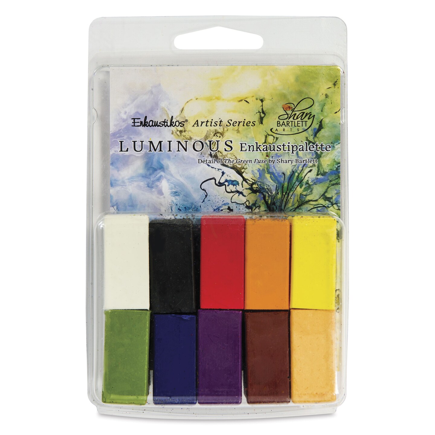Enkaustikos Hot Sticks Encaustic Paints - Set of 10, Shary Bartlett Luminous, 6.50 ml stick