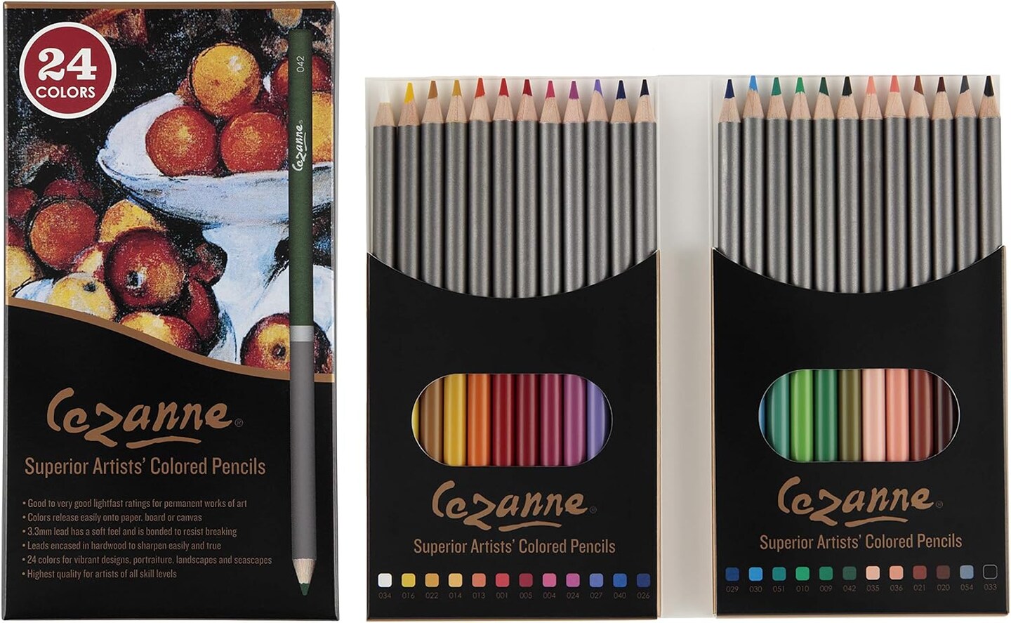 Premium Colored Pencils MultiColor Set of 24 - Highly-Pigmented Drawing Pencils - Coloring Pencils for Drawing, Blending, and Coloring