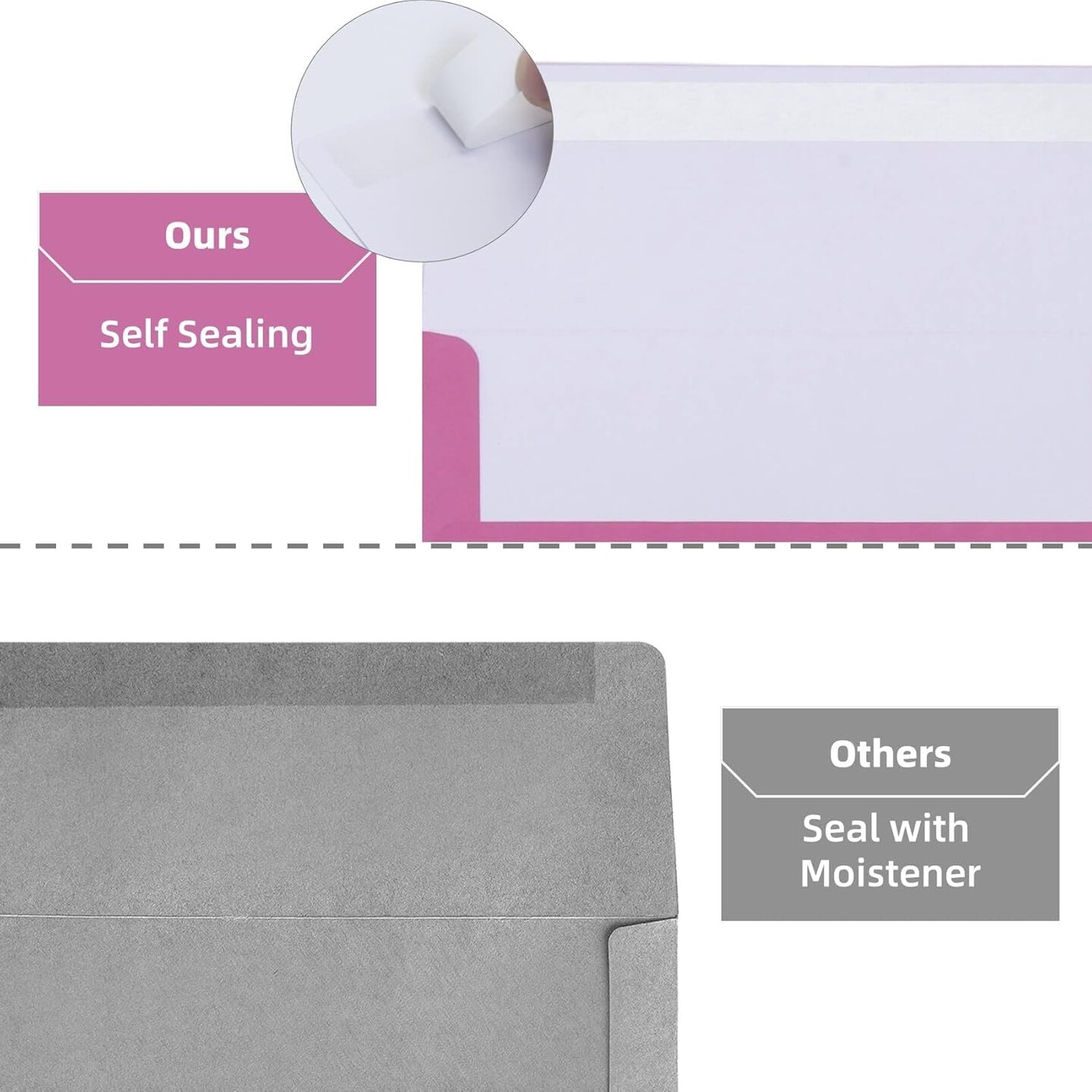 18-Pack Hot Pink 5x7 Envelopes Self Seal A7 Envelopes, Gradient Colored Envelopes, Fade Out Hot Pink Envelopes, 5x7 Mailing Envelopes for Invitations, Letters, Photos, Thank You Cards, Wedding