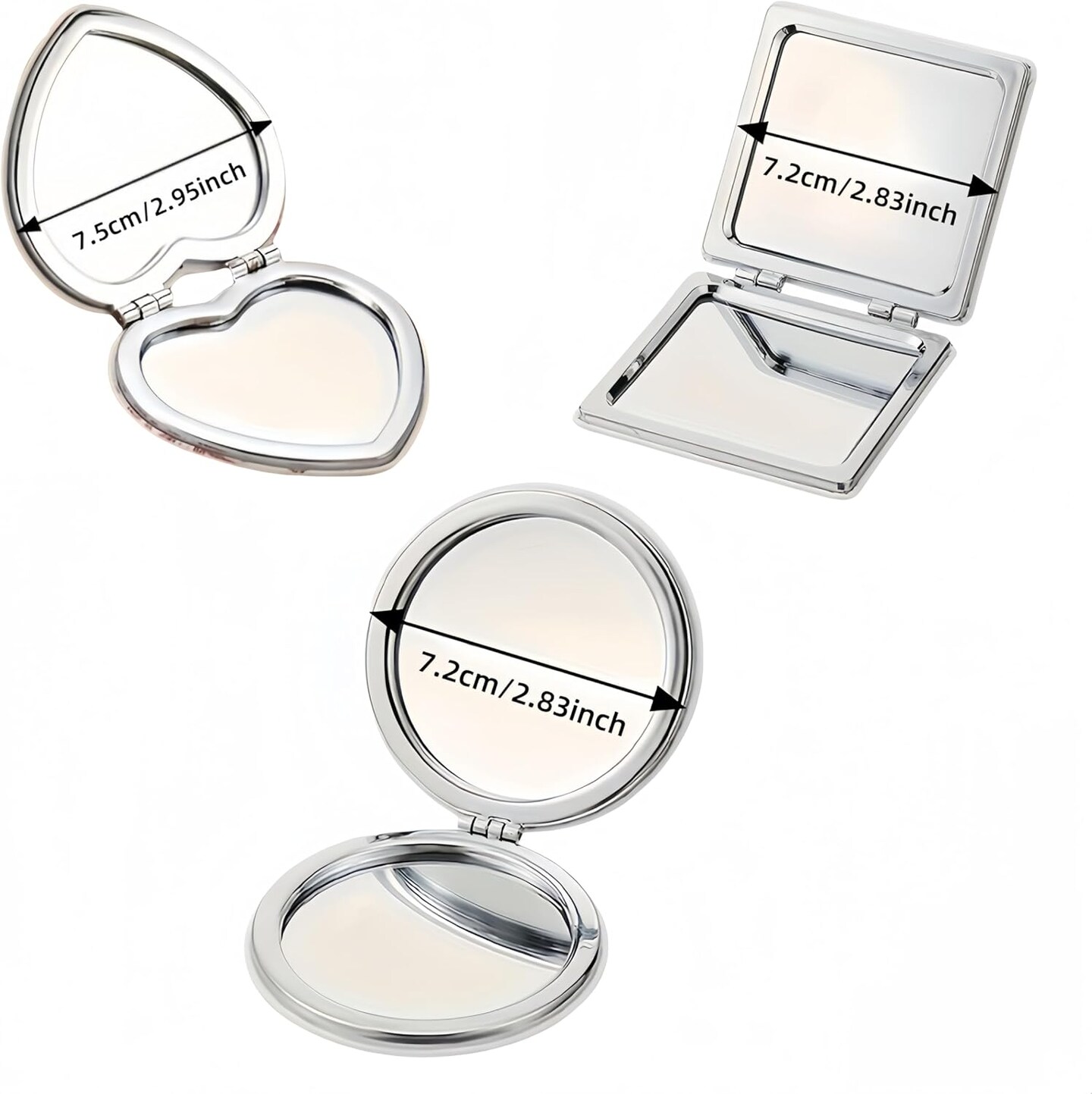 4Pcs Diamond Painting Compact Mirror Kits - DIY Pocket Mirror Diamond Painting Cover Portable Folding Mini Makeup Mirror Diamond Art Crafts Kits for Women Adults (mirror116-119)