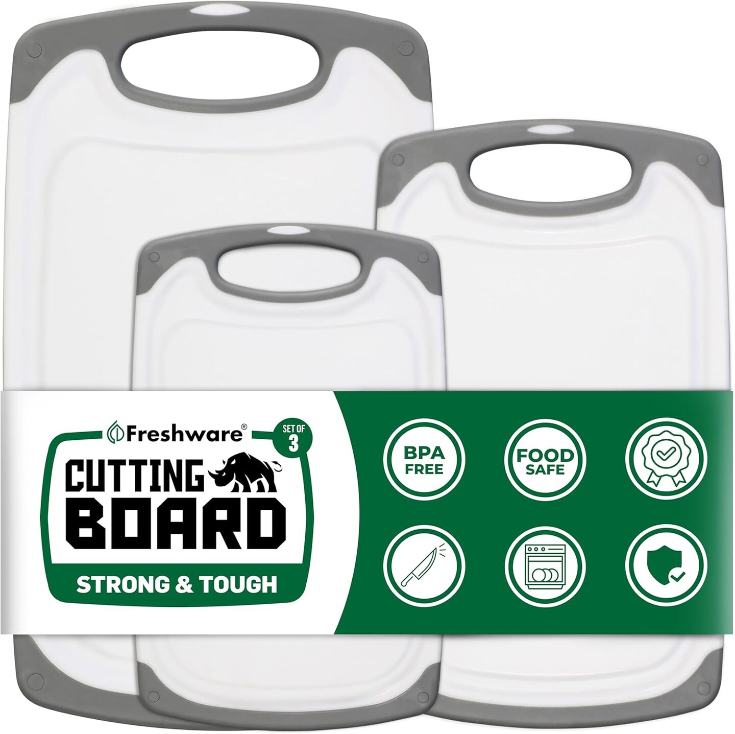 Cutting Boards, One Size, Plastic, Set of 3