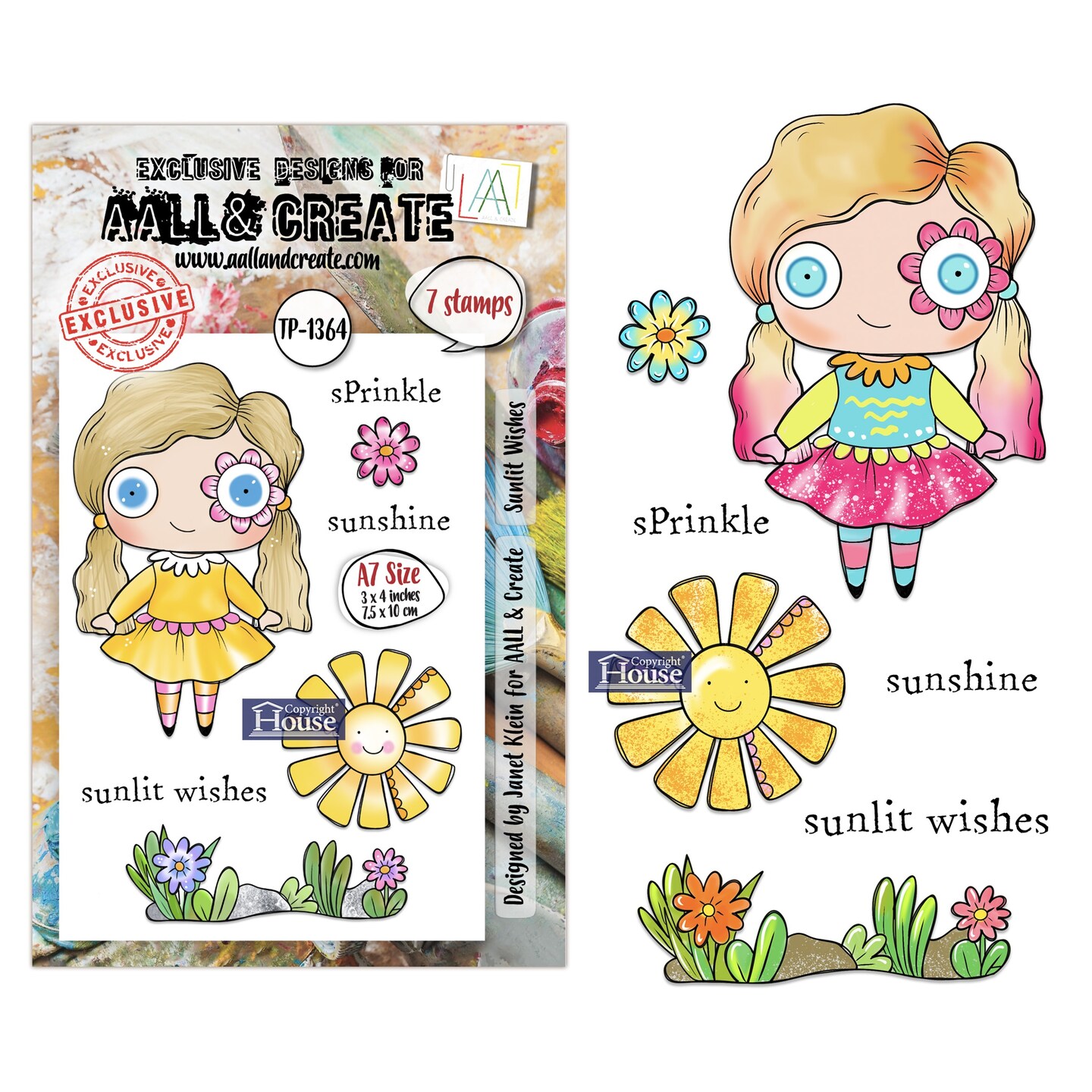 AALL And Create A7 Photopolymer Clear Stamp Set-Sunlit Wishes
