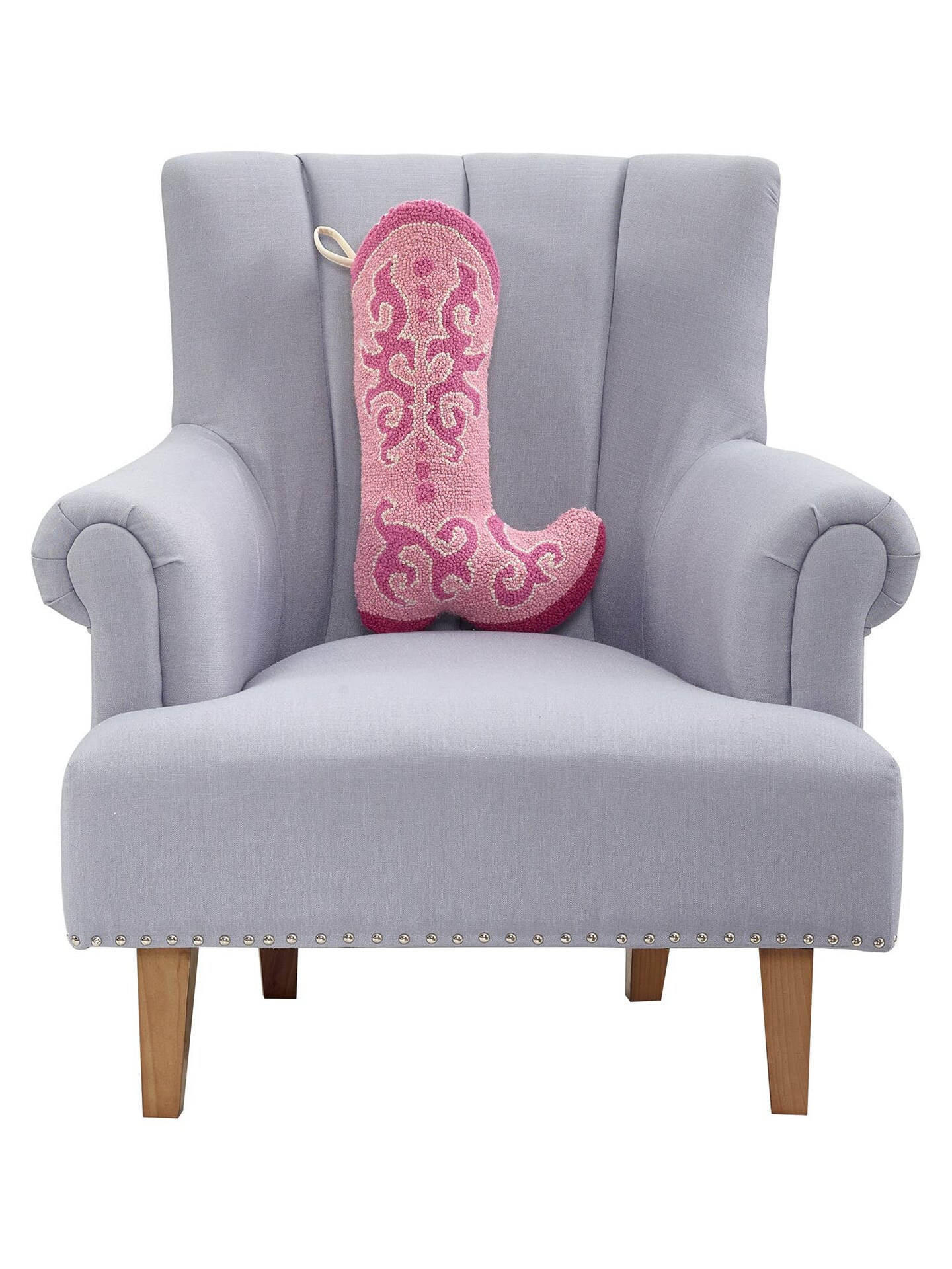 PINK COWGIRL BOOT HOOK STOCKING