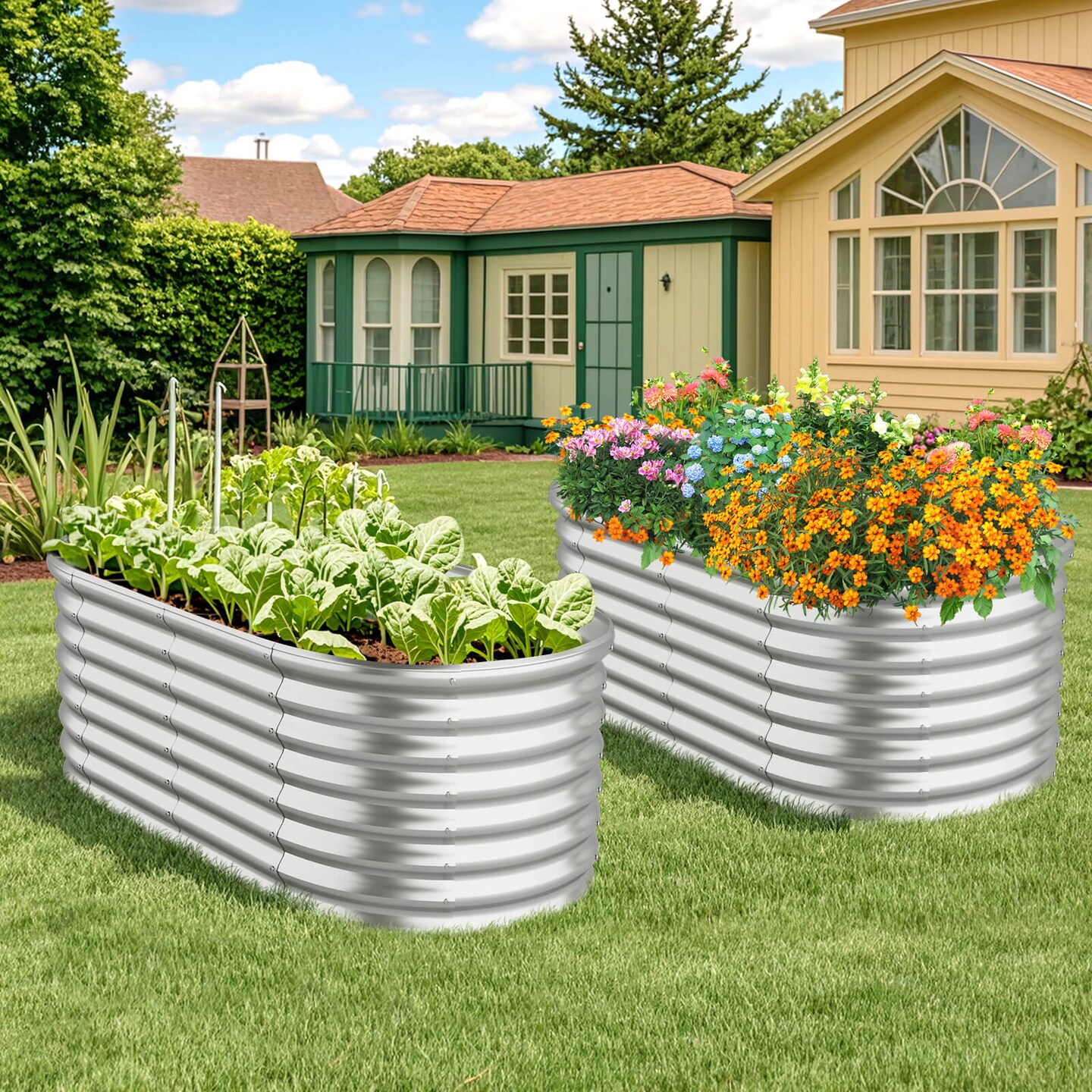 Costway Raised Garden Bed Kit Planter Raised Garden Boxes Outdoor 65" x 32" x 24"