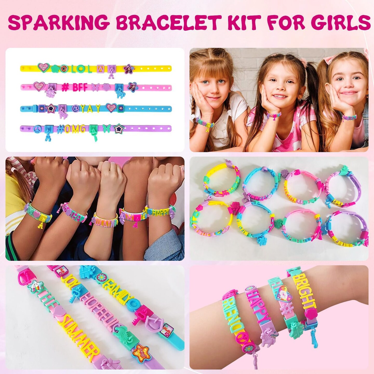 Art &#x26; Craft Kits for Kids, DIY Friendship Bracelet Making Kit for Girls