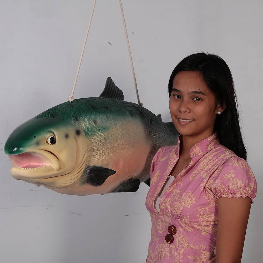 Hanging Salmon Life Size Fish Statue