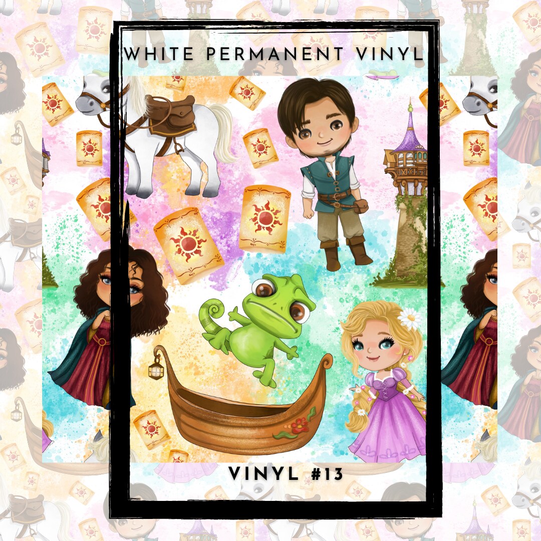 #13 Cute Characters 12x12 Pattern Vinyl