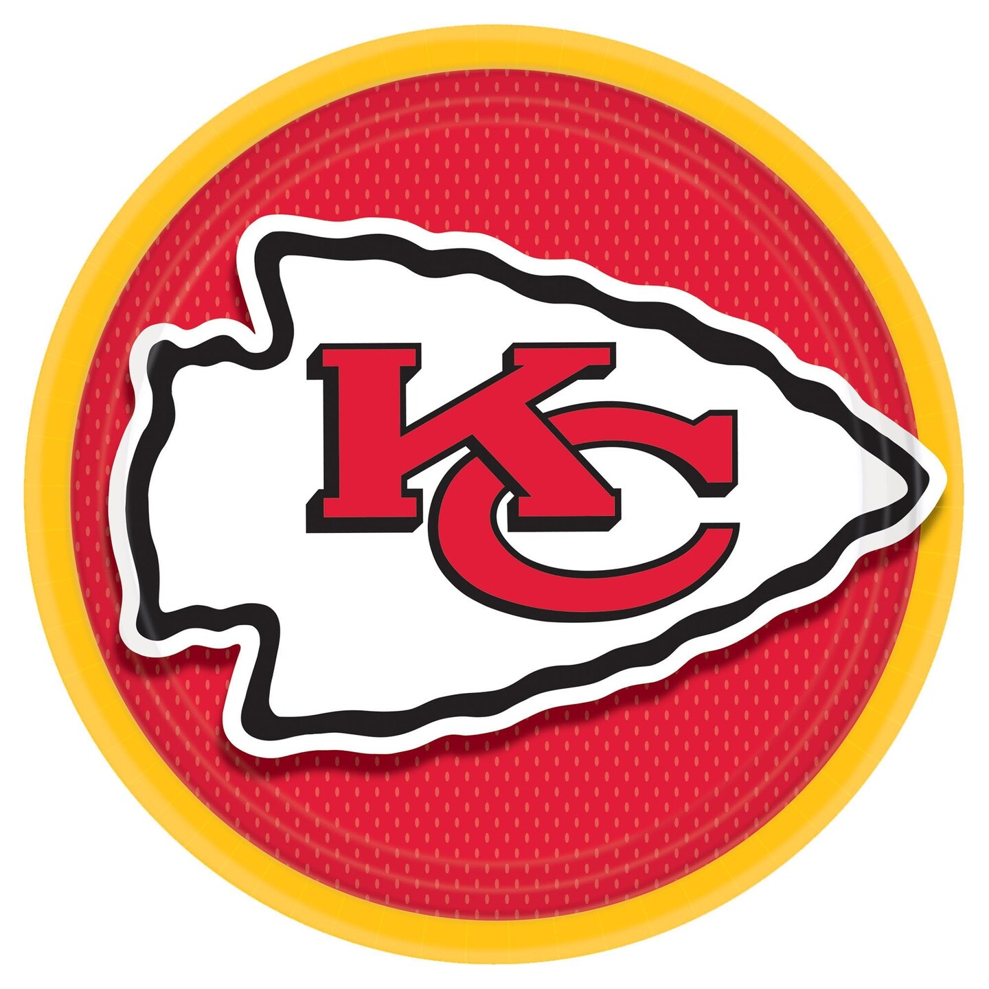 Kansas City Chiefs 9&#x22; Round Plates - 8ct