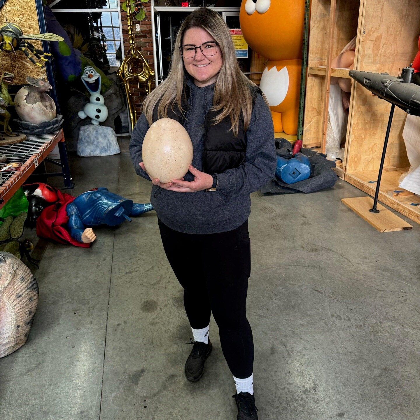 Small Sauropod Dinosaur Egg Life Size Statue