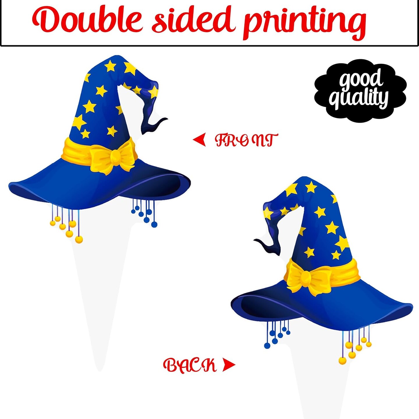 48pcs Witch Hat and Boot Cupcake Toppers Halloween Party