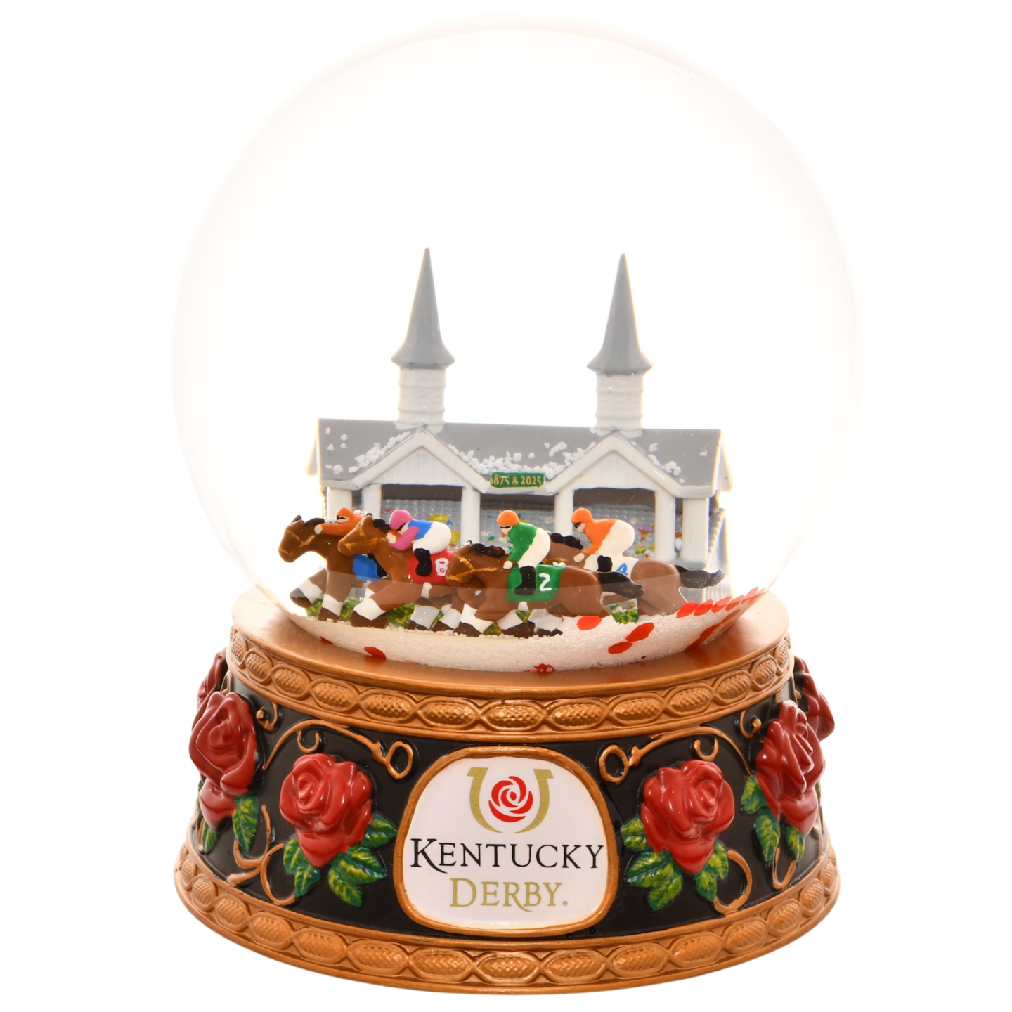 Tree Buddees x Kentucky Derby Snow Globe with Snow & Rose Petals - Official Limited Edition