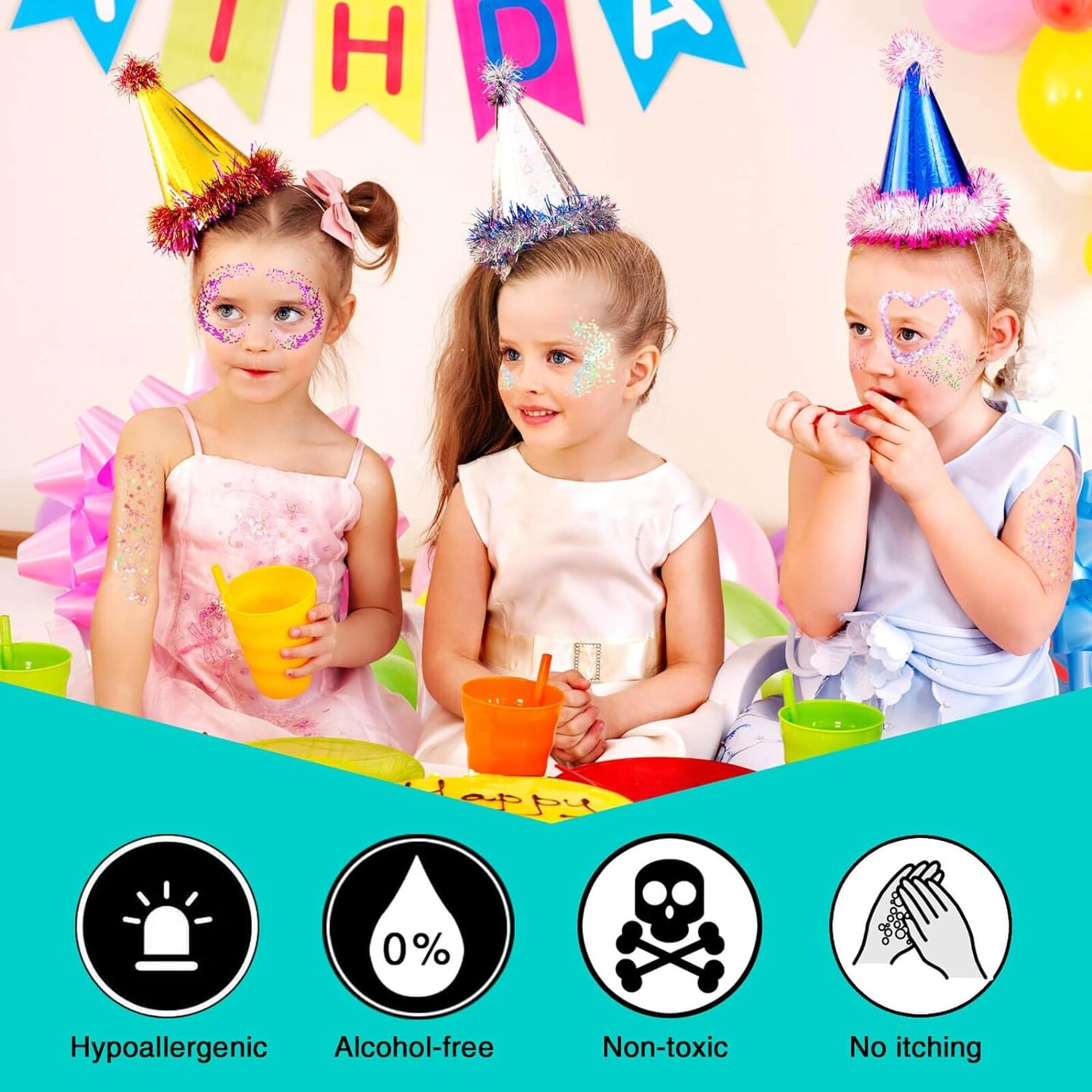 Clear White Body Glitter,Mardi Gras Face Glitter Makeup for Kids Women