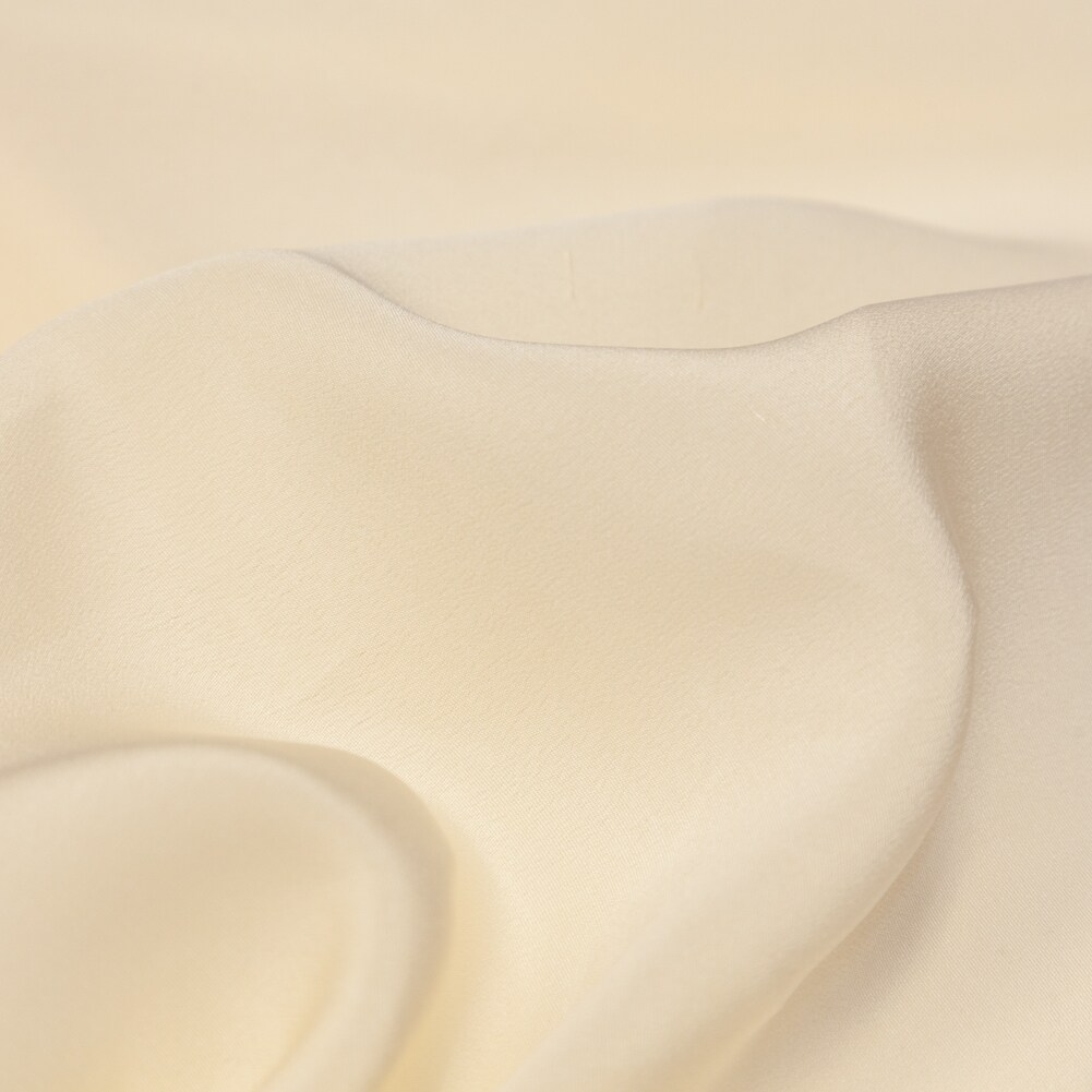 1 Yard Bone Silk Lightweight 4-Ply Crepe Solid Luxury Apparel Material 33 inch Width