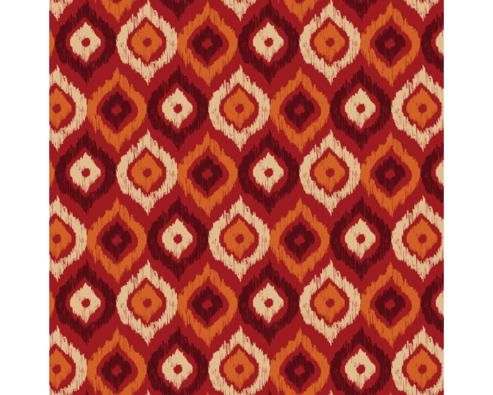 Heritage Rounds Orange Cotton Fabric | By the Yard | Sewing and Crafting | 44 inches wide