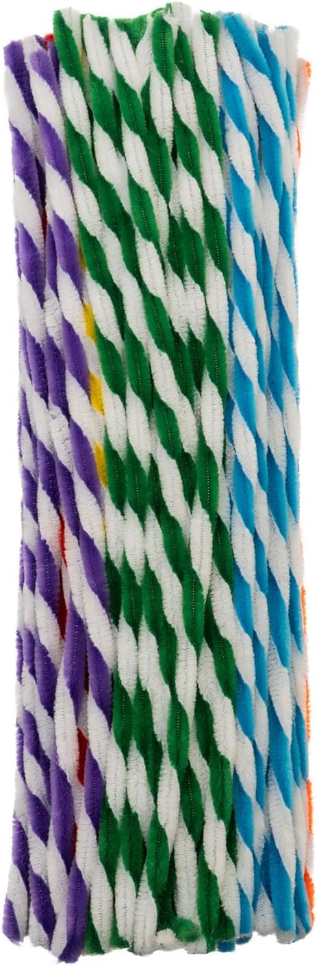 John Bead 12in x 6mm Mixed Chenille Pipe Cleaners, 100pcs