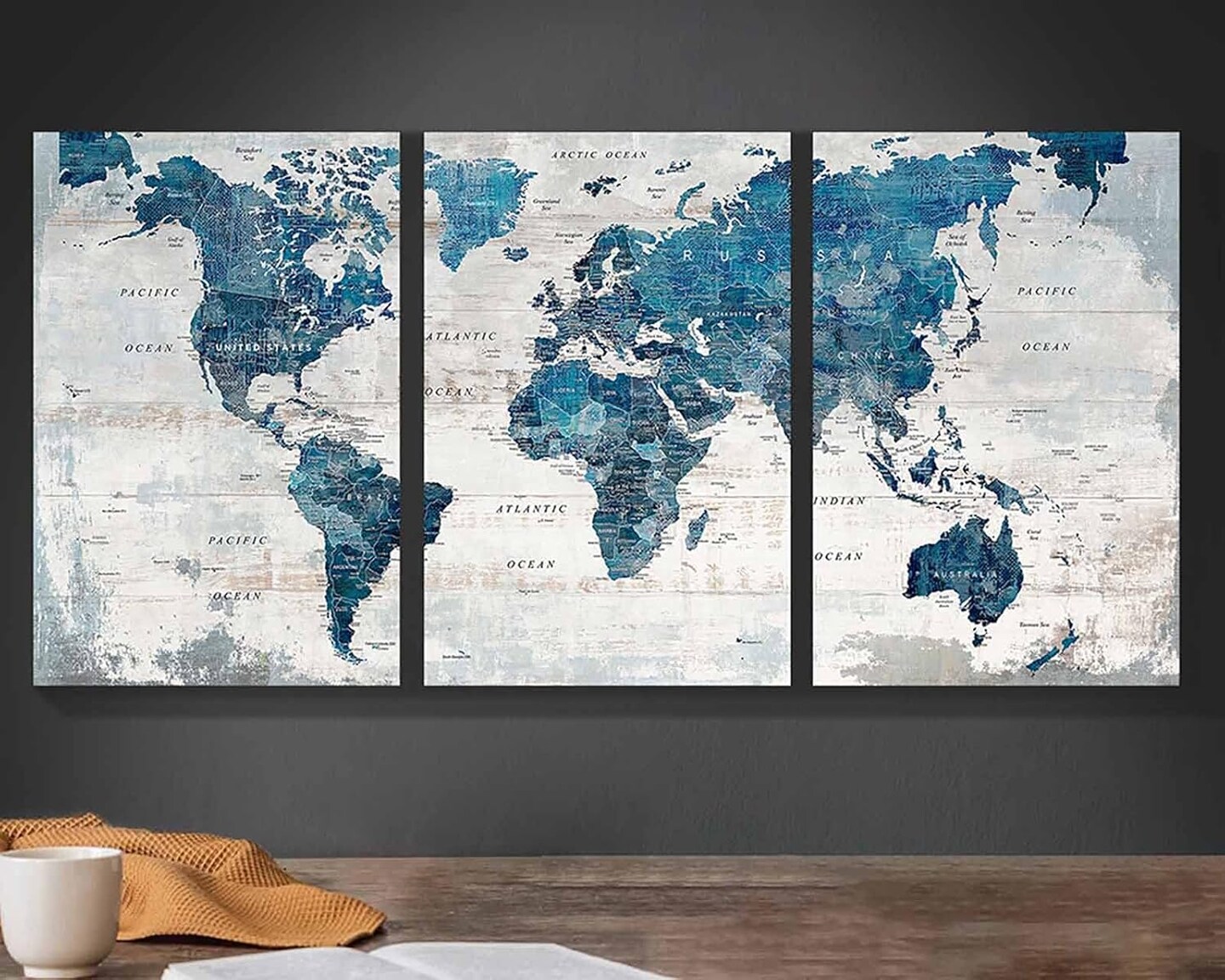 Canvas Wall Art Bedroom Wall Decor Blue Pictures