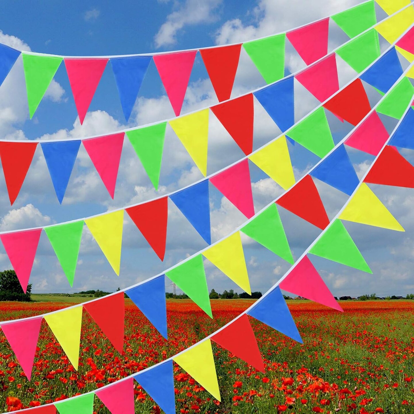 3280 ft Pennant Banner Flags Multicolor Bunting