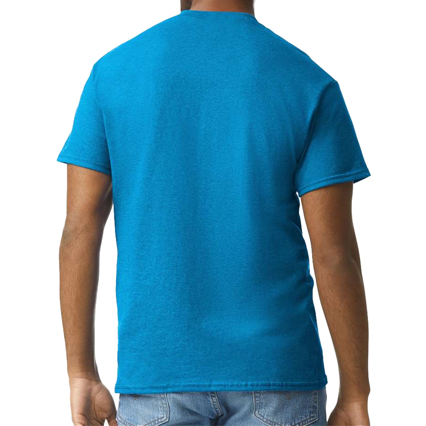 Gildan Men's Ultra Cotton Short Sleeve T-Shirt, Adult Blank Tee for DIY Printing, Sapphire (S- 5XL)