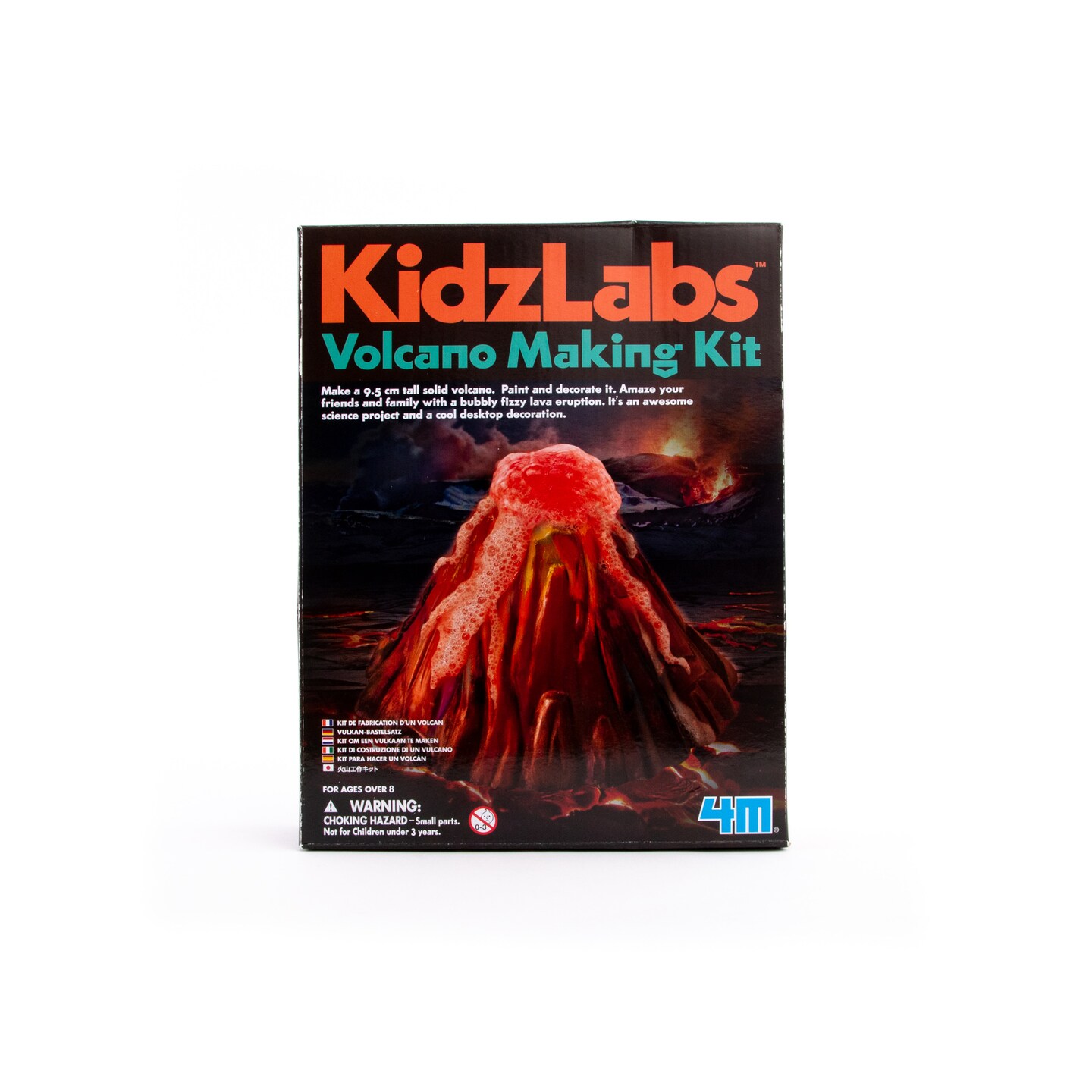 4M KidzLabs Volcano Making Kit - DIY Geology Chemistry Lab STEM Toys Gift for Kids & Teens, Boys & Girls, Model:3431