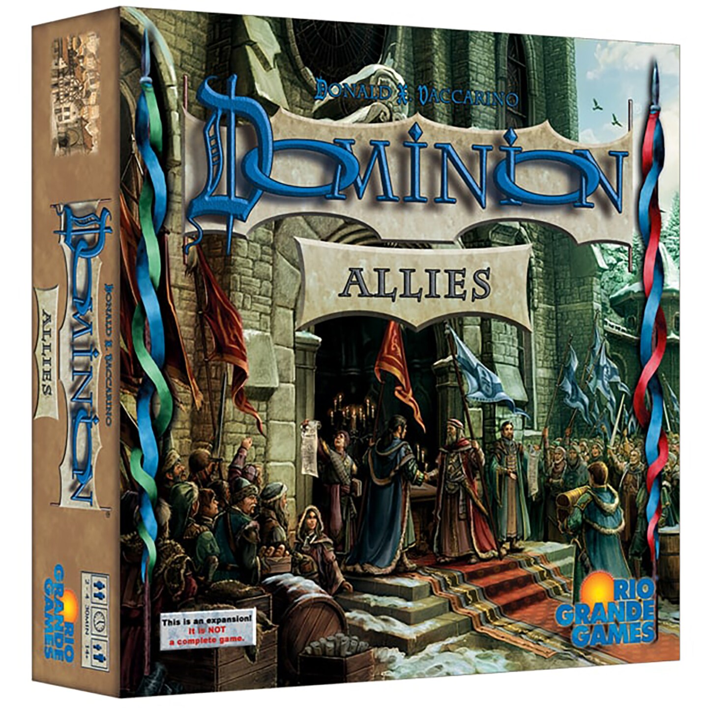 Rio Grande Games: Dominion: Allies - Expansion to Dominion. Deck Building Game, 2-4 Players. Ages 14+, 30 Min Game Play