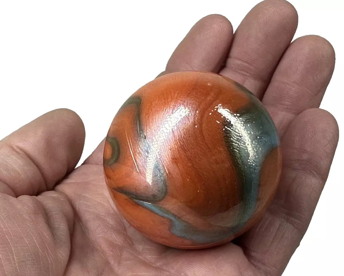 Toe breaker 50mm (2&#x22;) Valkyrie (aka Seahorse) Marbles glass ball huge Swirl