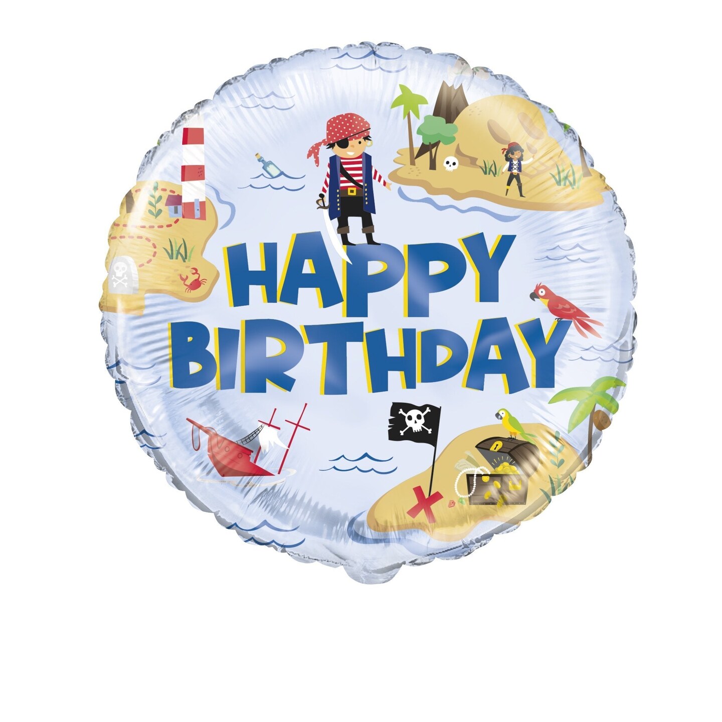 Ahoy Pirate Round Foil Balloon -18&#x22;