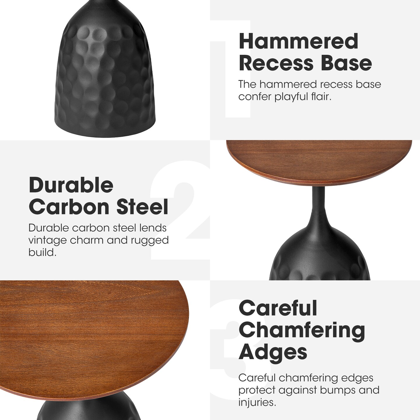 Metal Wine Bottle Shaped Accent Table With Wooden Top