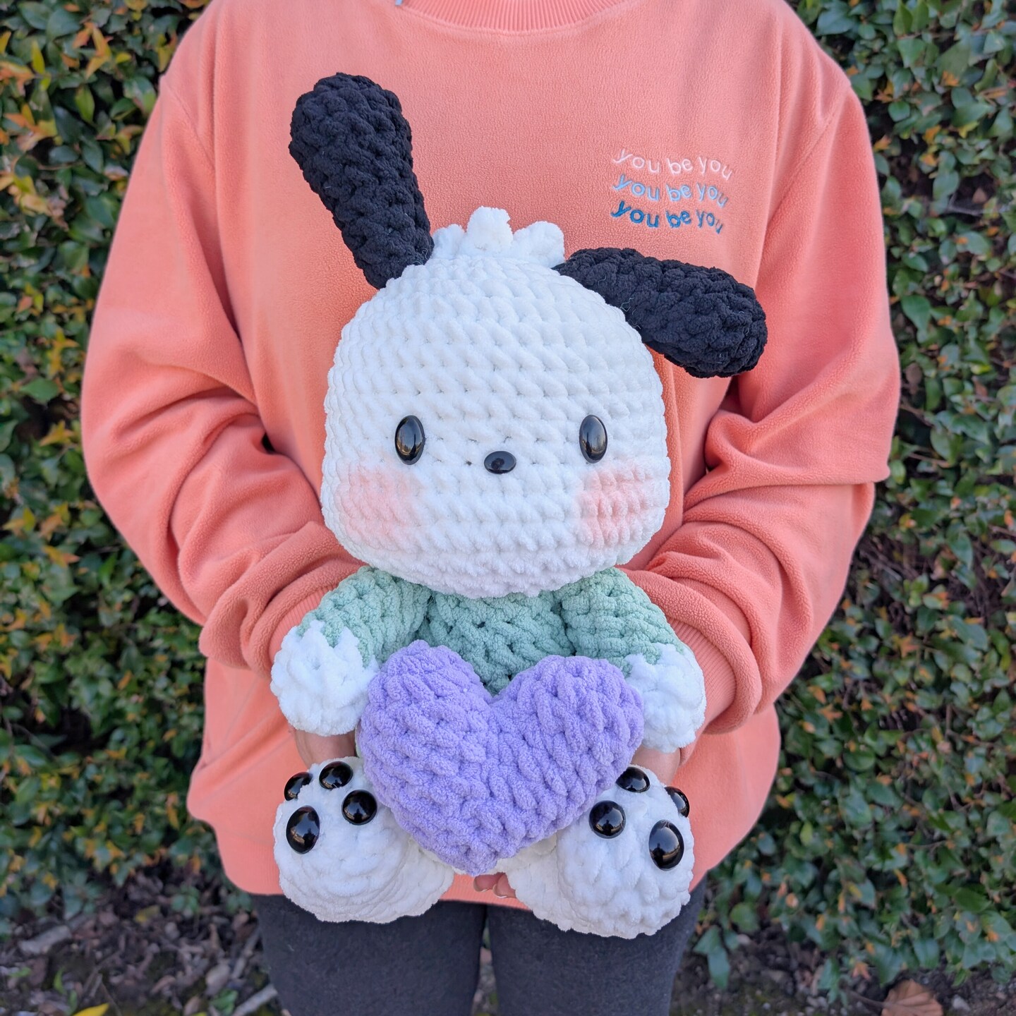 Pochac Puppy Heart Customizable Crocheted Plush | Kawaii Soft