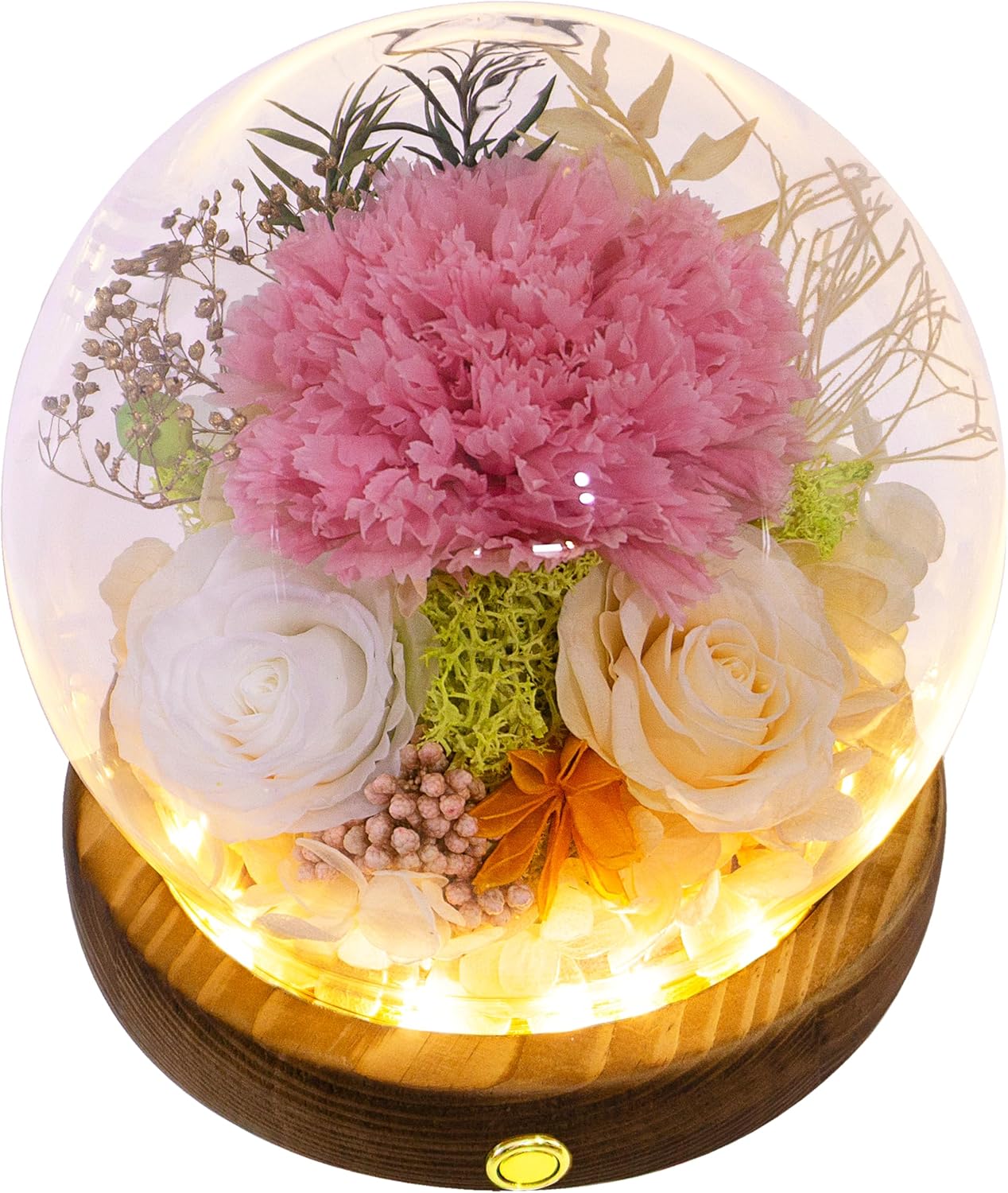 t Long-Lasting Real Flowers, Unique Floral Gift for You to Send Love for All Occasions, for Indoor Decoration (Pink Carnation, White Rose, Yellow-Champagne Rose)