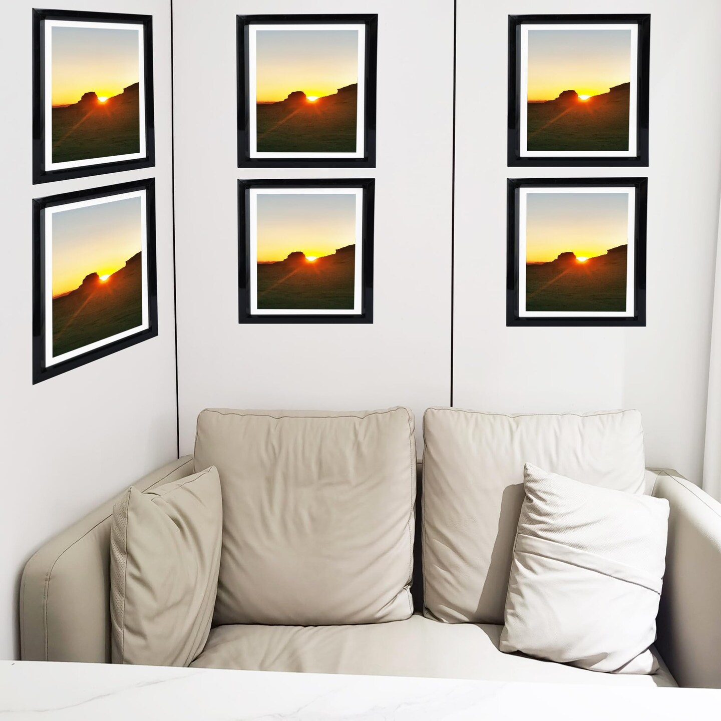 8x10 Picture Frame Black, Collage 6 Pack Display Pictures 8x10 Without mat 5x7 With mat Collage Pictures Frame 8x10,Black,6Pack