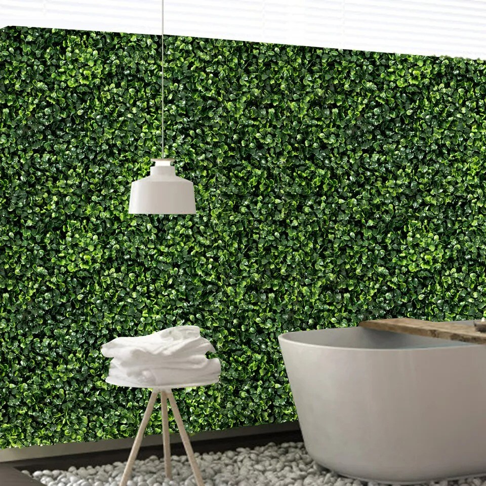 12 PCS 20"x20" Durable Artificial Boxwood Plant Wall Panel Hedge Fence Natual