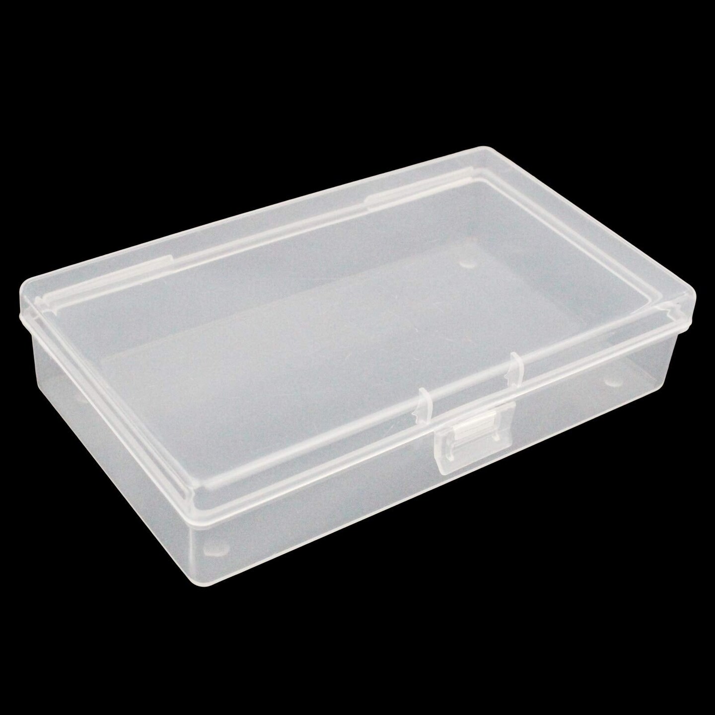 8 Pieces Rectangular Empty Mini Clear Plastic Organizer Storage Box Containers with Hinged Lids for Small Items and Other Craft Projects (135 x 80 x 30 mm)